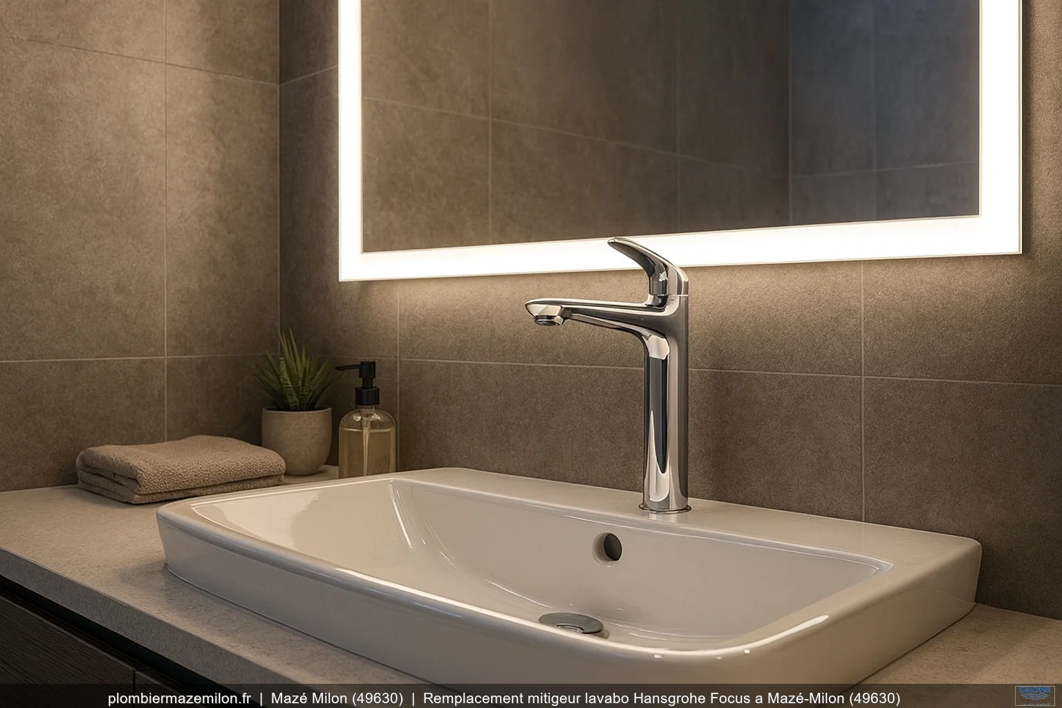 Remplacement mitigeur lavabo Hansgrohe Focus a Mazé-Milon (49630)